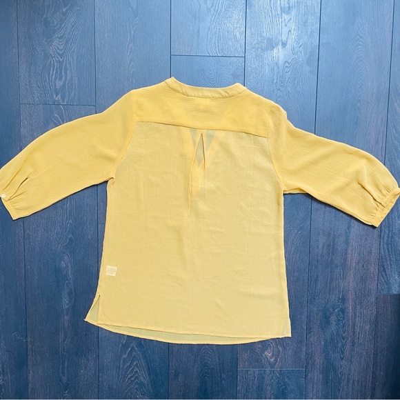 Antilia Femme Yellow Bubble Sleeve Top - Picture 8 of 11